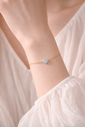 Bracelet ENAË doré - Aigue Marine