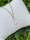 Collier Naissance Juin – Pierre de Lune & Cristal de Roche | Bijou Lumière Intérieure
