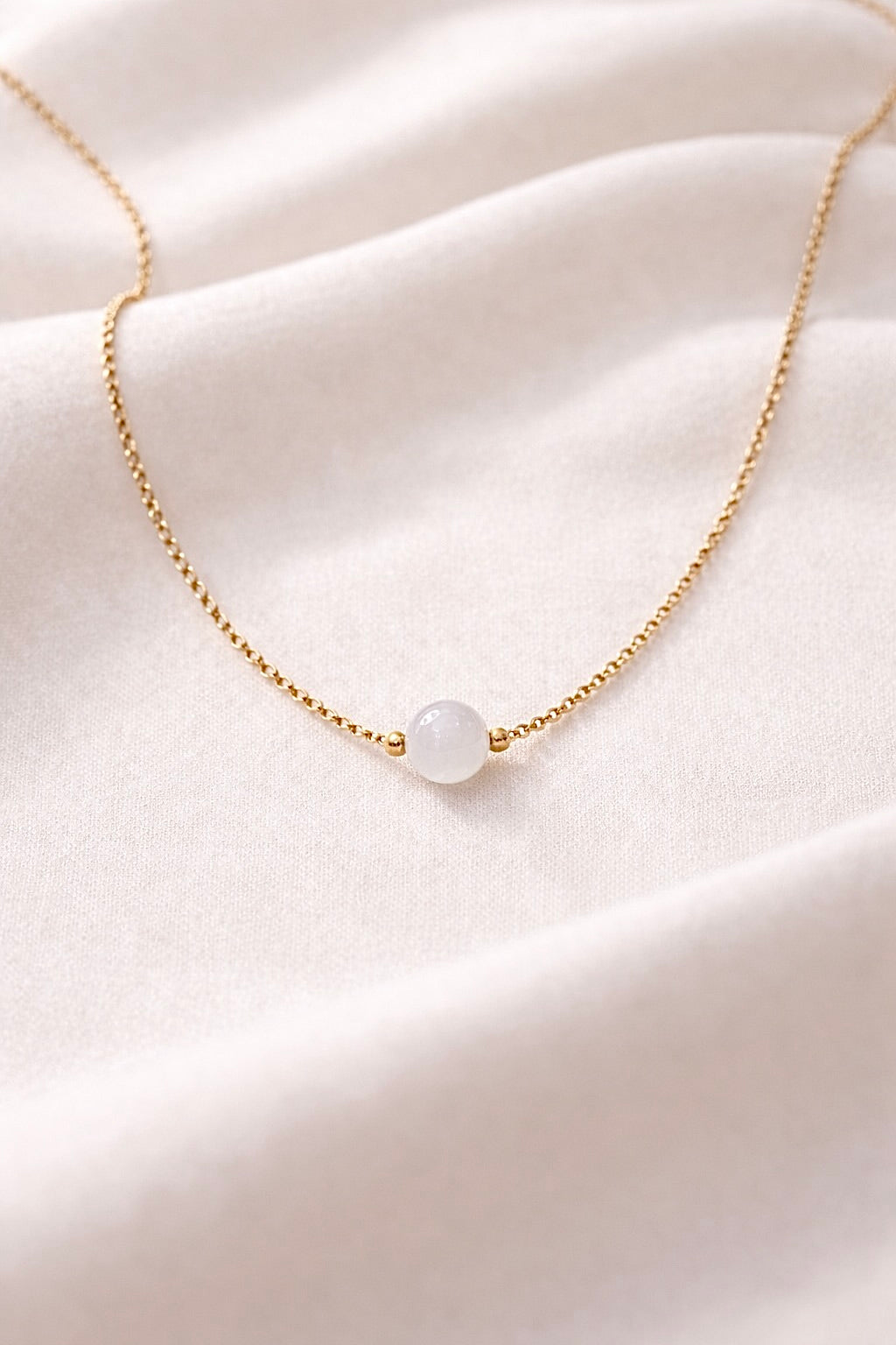 Collier ENAË doré - Pierre de Lune