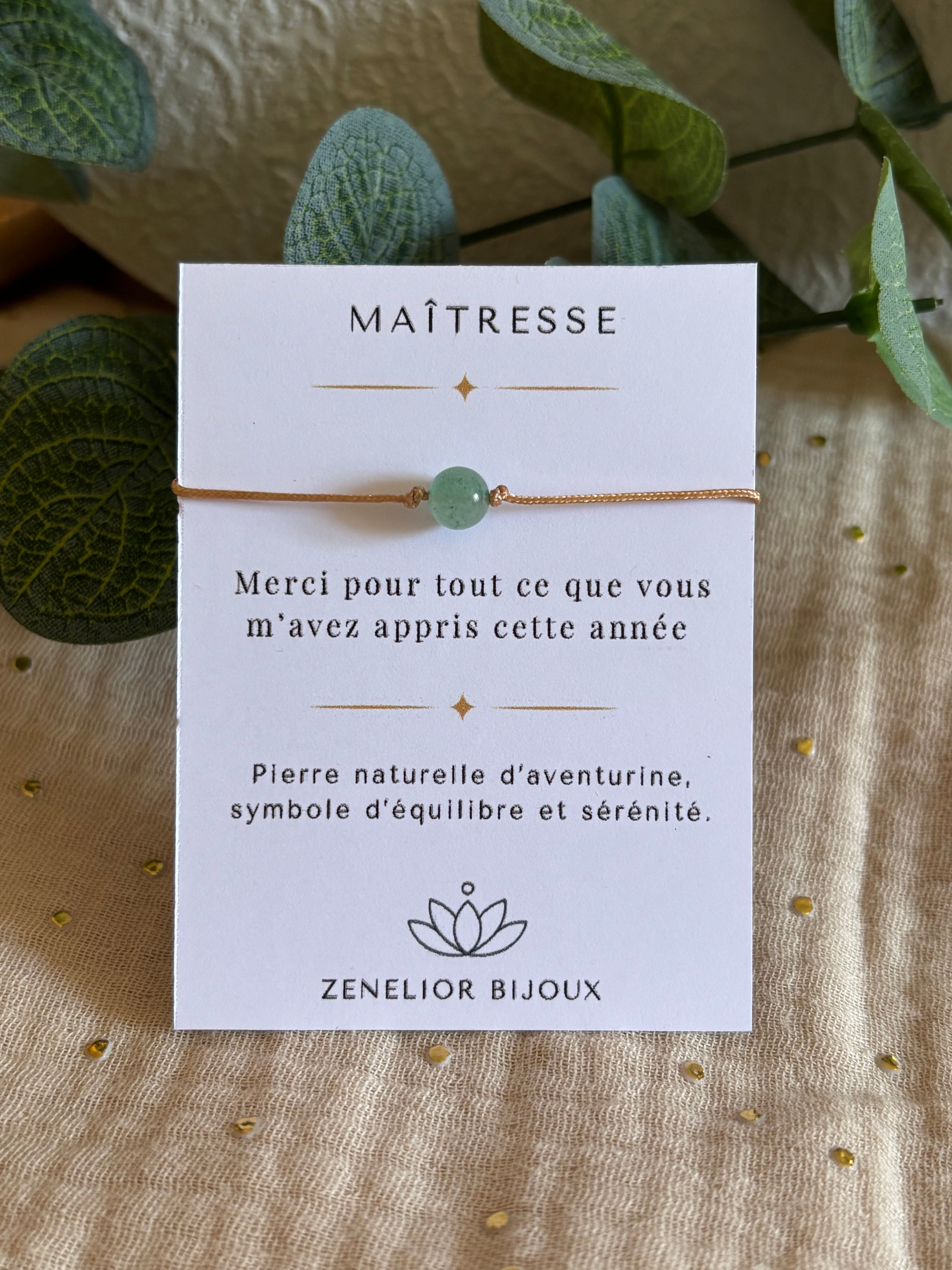 Bracelet Maîtresse - Pierre Naturelle