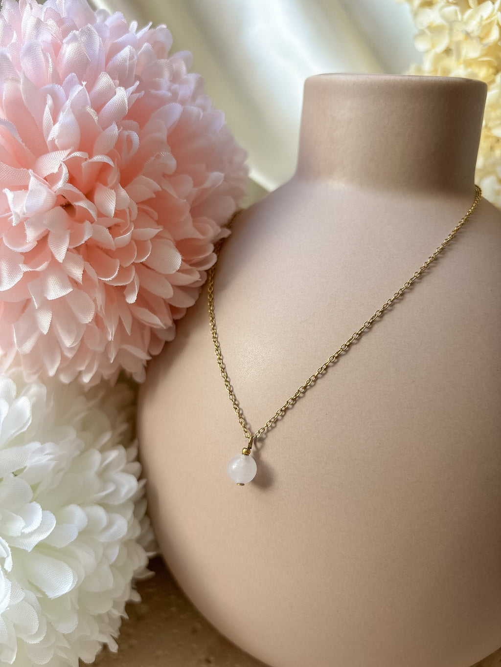 Collier SOLIS - Quartz Rose